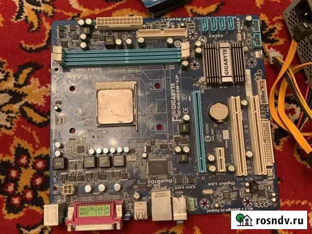 Материнская плата с блоком и процессором Рязань - изображение 1