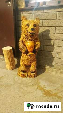 Деревянный медведь ручной работы Киров - изображение 1