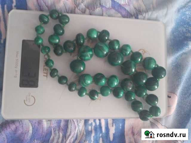 Бусы из малахита больше ручной работы Оренбург - изображение 1