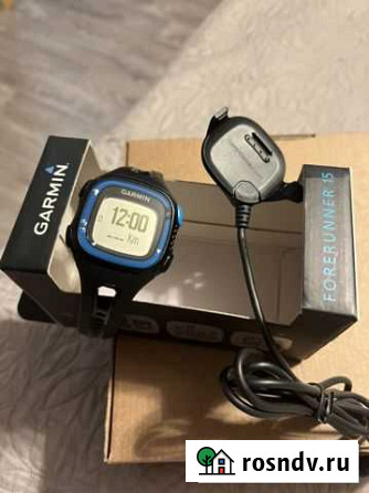 Спортивные часы Garmin Forerunner 15 чёрные/синие Ярославль - изображение 1