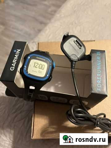 Спортивные часы Garmin Forerunner 15 чёрные/синие Ярославль - изображение 1