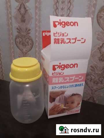 Бутылочка с ложкой Pigeon Тамбов - изображение 1