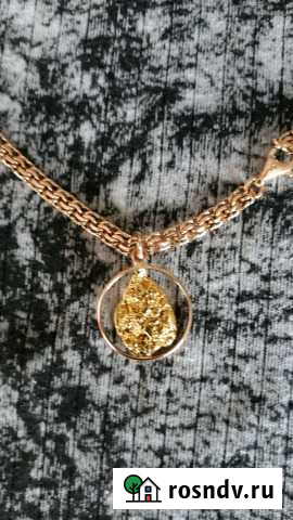 Золотая подвеска с самородком Строитель - изображение 1