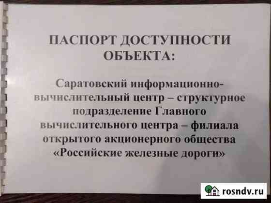 Паспорт доступности разработать Саратов