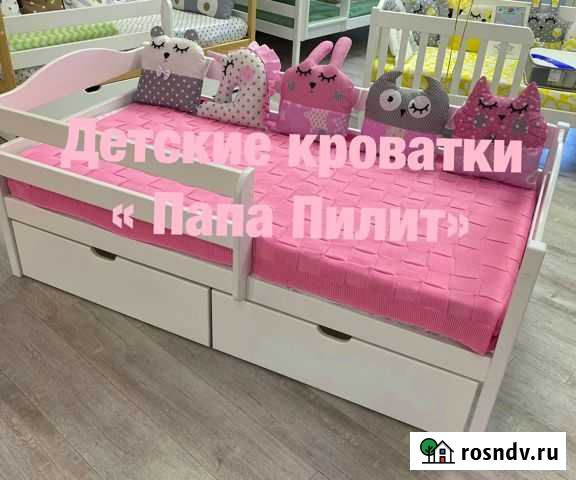 Кровать детская с матрасом.Массив березы Киров - изображение 1