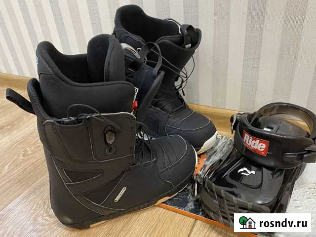 Комплект сноуборд, крепления и ботинки Химки - изображение 1