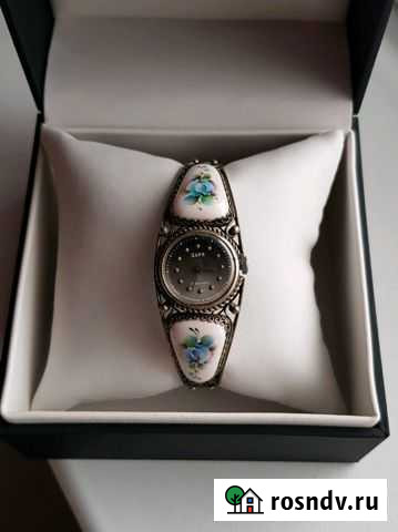 Женские механические часы Заря(17 камней) +серёжки Курск - изображение 1