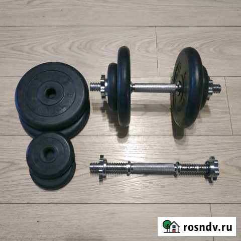 Гантели обрезиненные по 14 кг, 28 кг пара Чита - изображение 1