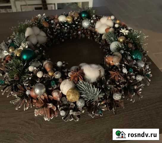Новогодний венок ручной работы Йошкар-Ола - изображение 1
