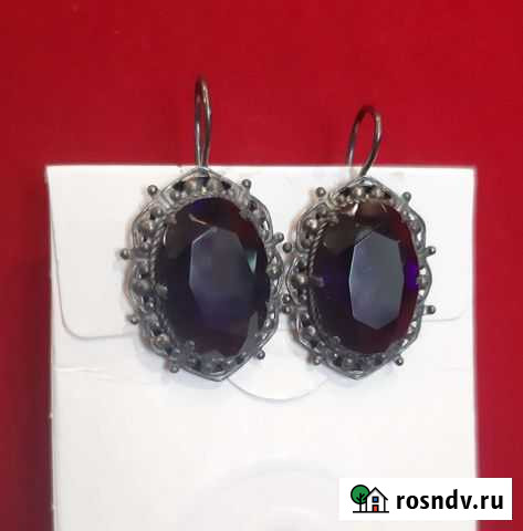 Серьги мельхиор СССР винтаж Южа - изображение 1