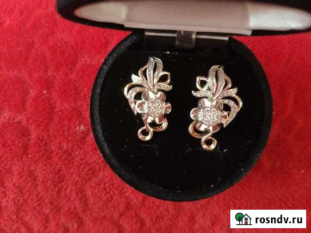 Золотые серьги с бриллиантами Калининград - изображение 1
