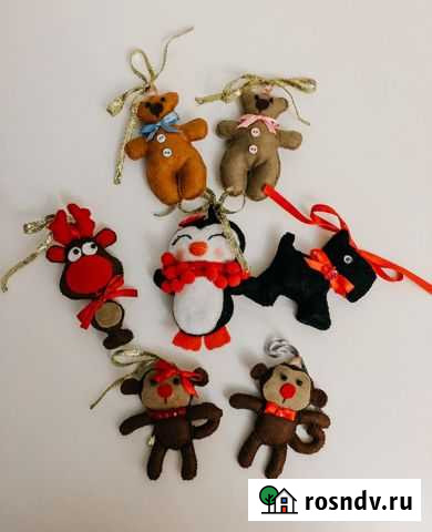Елочные игрушки из фетра, ручная работа Белгород - изображение 1