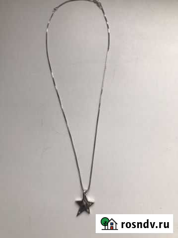 Серебряное колье Звезда со вставкой бриллиант Воронеж - изображение 1