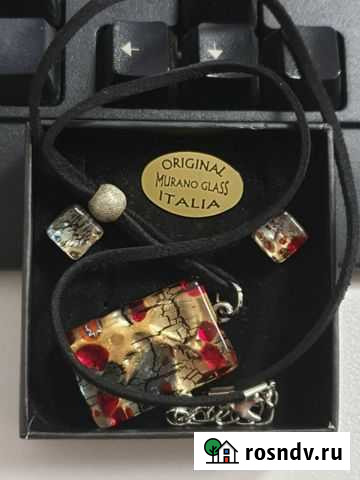 Murano Glass (набор: подвеска и серьги - пусеты) Реутов - изображение 1