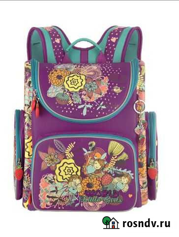 Ранец школьный для девочки новый Grizzly Барнаул - изображение 1
