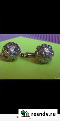 Золотые серьги СССР, малинки,с бриллиантами Калининград - изображение 1