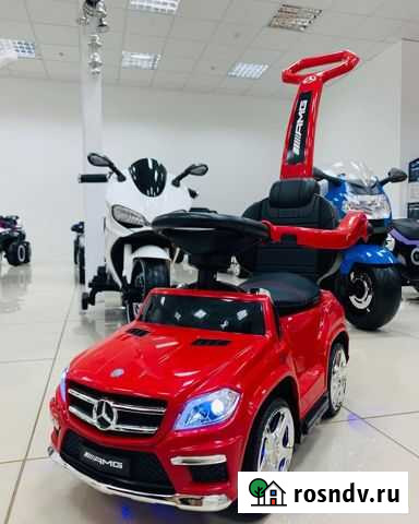 Машинка каталка толокар Mercedes GL63 красный Брянск - изображение 1