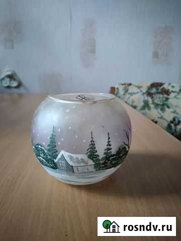Подсвечник новогодний.Стекло Симферополь - изображение 1
