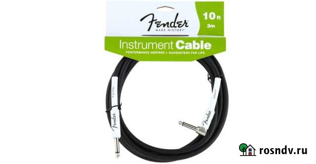 Fender angle instrument cable black 3м Воронеж - изображение 1