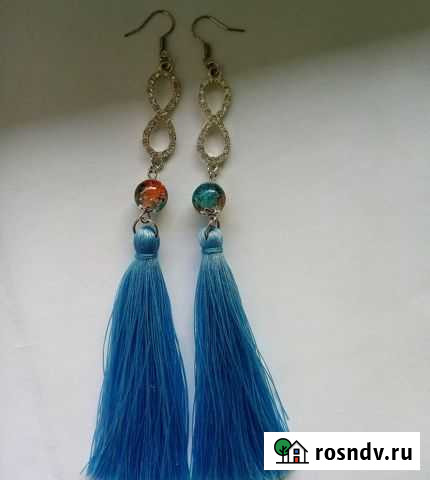 Серьги кисти ручная работа Ангарск - изображение 1