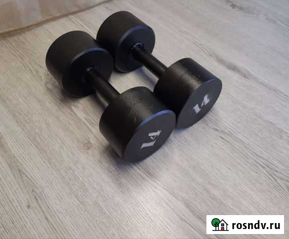Гантели цельнометаллические по 14кг Кемерово - изображение 1