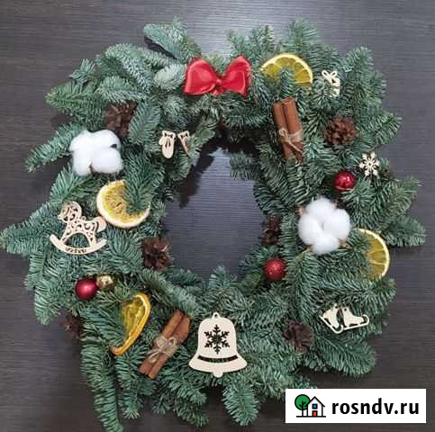Рождественский венок из нобилиса Иркутск - изображение 1
