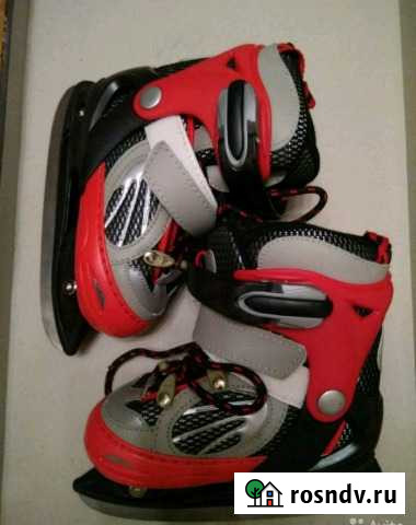 Коньки раздвижные 30-33 (31, 32), с двойным лезвие Бугры - изображение 1