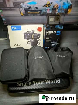 GoPro Hero 5 black + стабилизатор + аксессуары Мурино - изображение 1