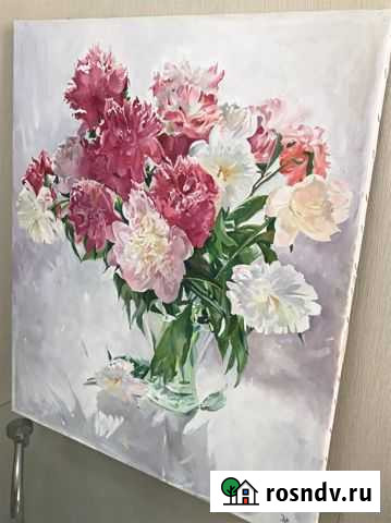 Картина маслом на холсте Пионы Краснодар - изображение 1