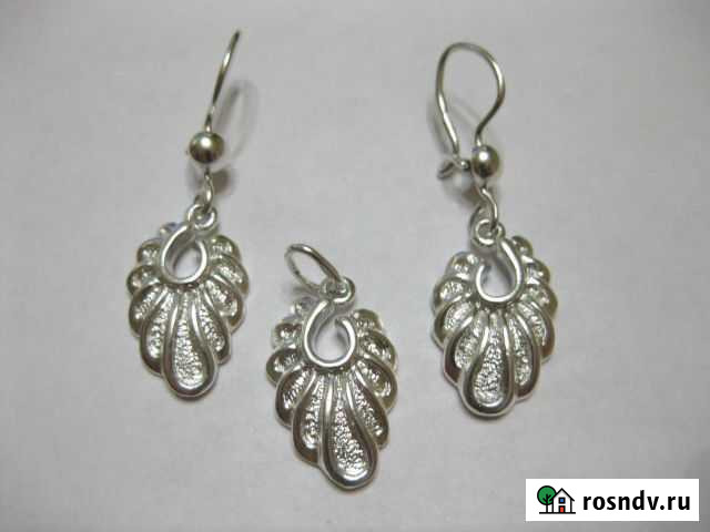 Серебряный комплект винтаж, СССР,925,звезда,сер Ростов-на-Дону - изображение 1