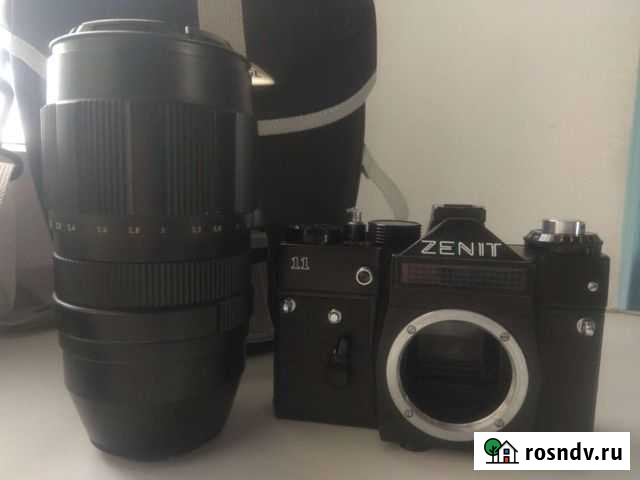 Зенит 11 + Юпитер 21м 4/200 мм + фотосумка Волжский - изображение 1