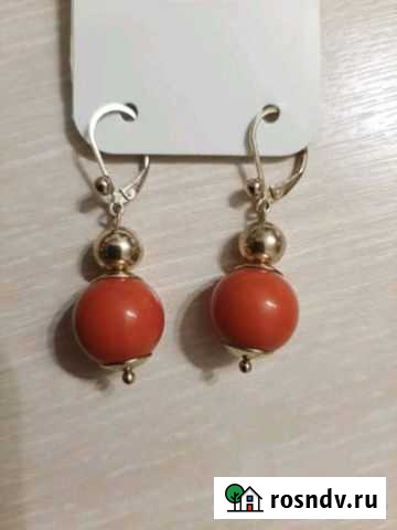 Серьги/ серёжки оранжевые Тольятти - изображение 1