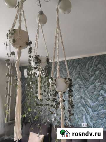 Подвес для кашпо хлопковый молочный Пермь - изображение 1