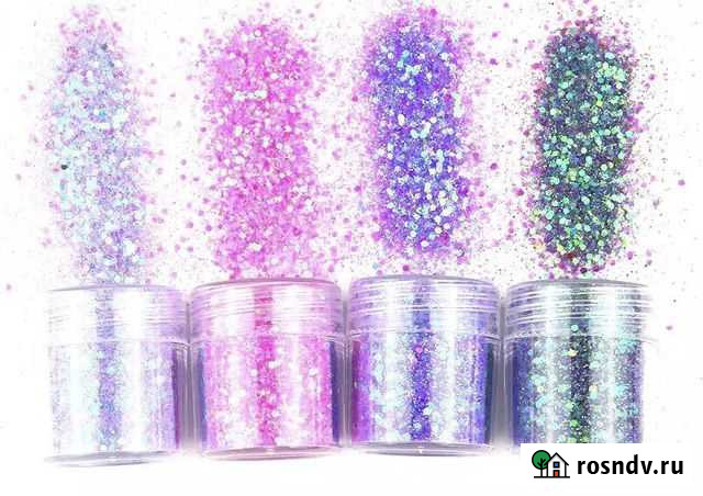 Блестки для маникюра 4шт./набор Орехово-Зуево - изображение 1