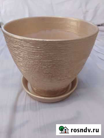 Горшок керамический (кашпо), новый Алушта - изображение 1