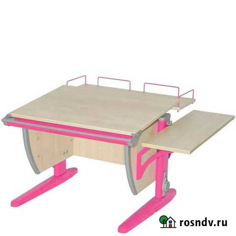 Растущая парта Дэми с двумя полками Розовая Новая Санкт-Петербург - изображение 1