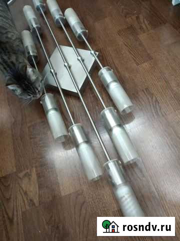 Люстра плоская 10 рожков хром Санкт-Петербург - изображение 1