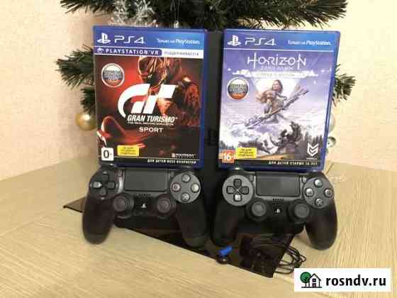 Sony PS4 slim 2 геймпада + 2 диск + 25 игр Новокузнецк