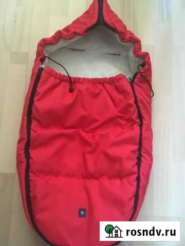 Меховой конверт в коляску и муфта для рук на ручку Москва - изображение 1