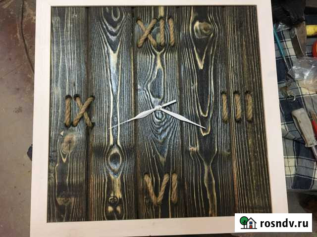 Часы настенные ручной работы из дерева Казань - изображение 1