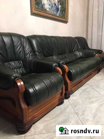 Кожанное дивана и два кресло Кропоткин - изображение 1
