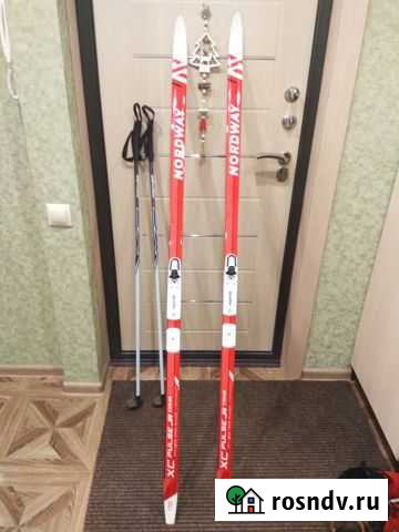 Лыжи р.170 с палками р.120 Жуковский - изображение 1