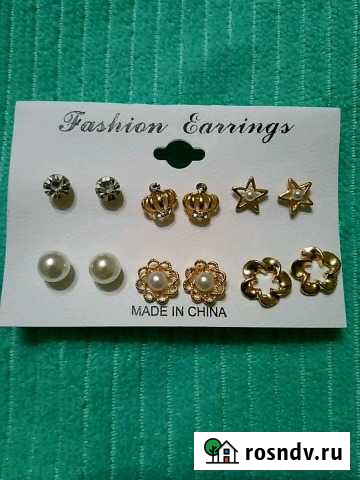 Бижутерия - серьги-пусеты (гвоздики) Волгоград - изображение 1