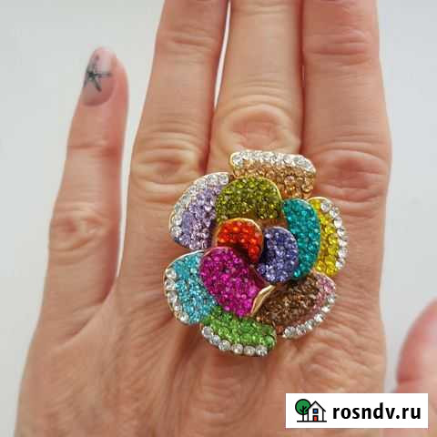 Кольцо с кристаллами Swarovski Elements Симферополь - изображение 1