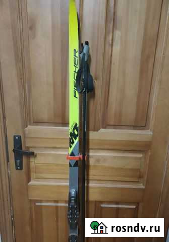 Беговые лыжи Fisher, ботинки, палки, крепления Смоленск - изображение 1