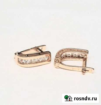 Серьги Золото 585 Красный 1,50г Челябинск - изображение 1