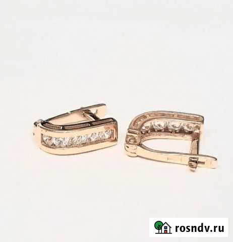 Серьги Золото 585 Красный 1,50г Челябинск - изображение 1