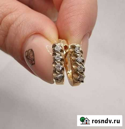 Детские симпатичные золотые серьги Краснодар - изображение 1