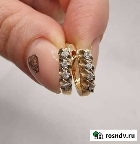 Детские симпатичные золотые серьги Краснодар - изображение 1