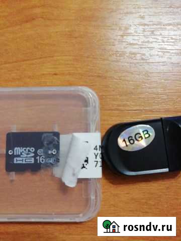 Карта памяти и usb-флеш на 16 Гб,новые Череповец - изображение 1